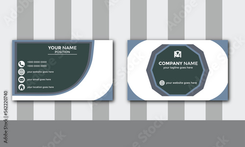 Modern and minimalist business card  double sided business card design template  Vector Creative Business Card Design 