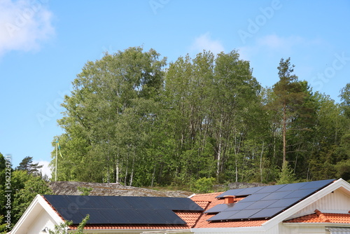 New photovoltaic system on the roof, Sweden