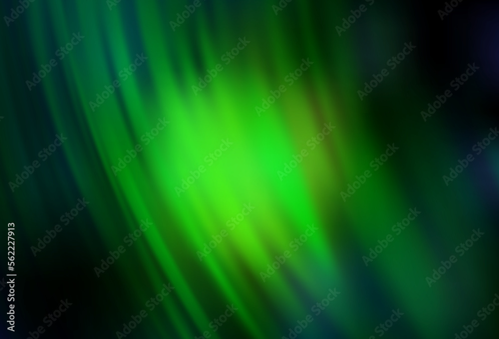Dark Green vector blurred pattern.