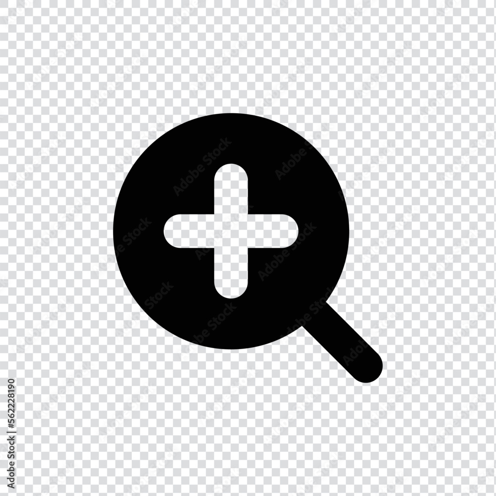 Zoom in filled icon in transparent background, basic app and web UI bold line icon, EPS10 Zoom in filled icon in transparent background, basic app and web UI bold line icon, EPS10