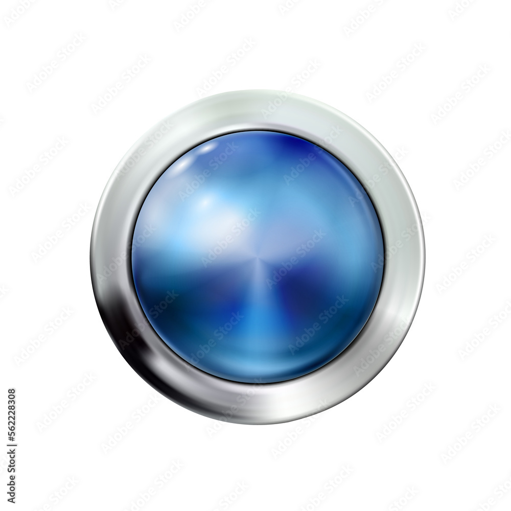 Circle realistic glossy blue button. Png Circle realistic glossy blue button. Png