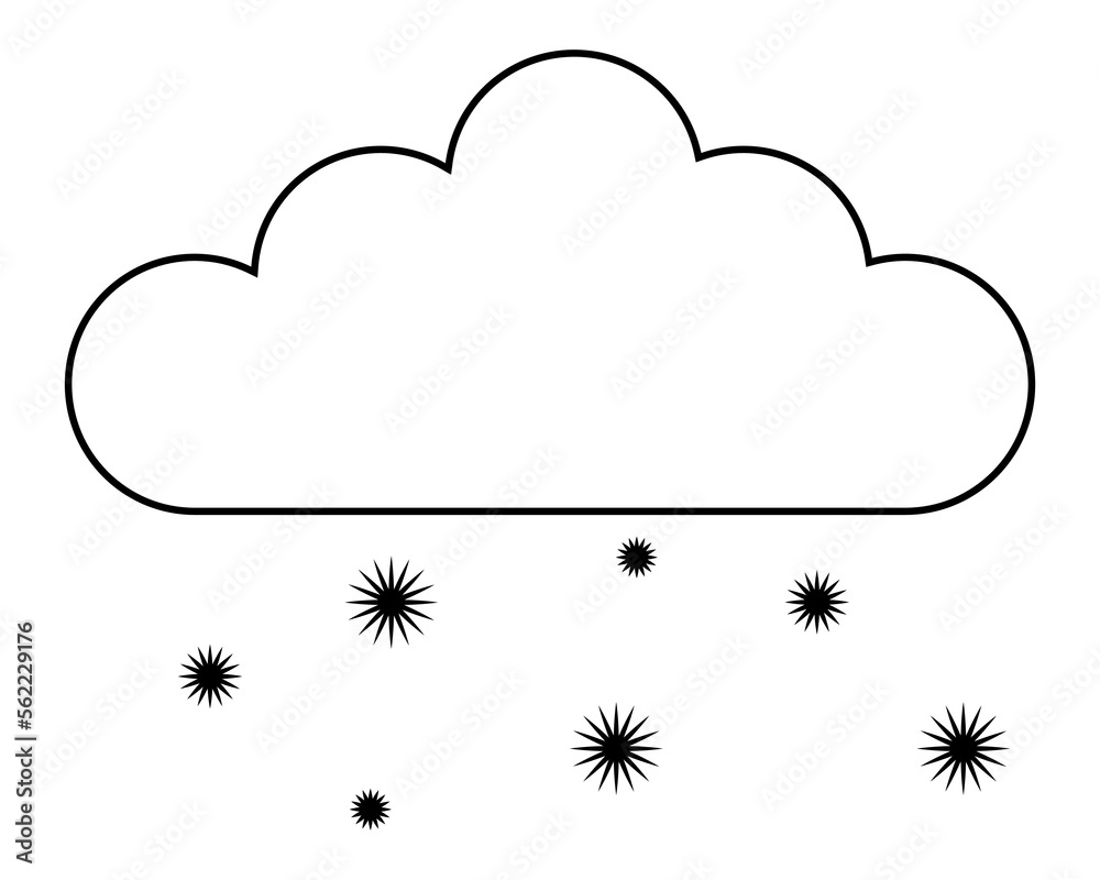 snow weather line icon vector. snow weather sign. isolated contour symbol black illustration snow weather line icon vector. snow weather sign. isolated contour symbol black illustration