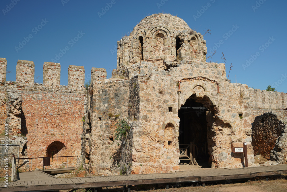 Church in Alanya Castle in Alanya Town, Antalya, Turkiye