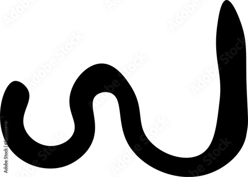 worm design illustration isolated on transparent background 