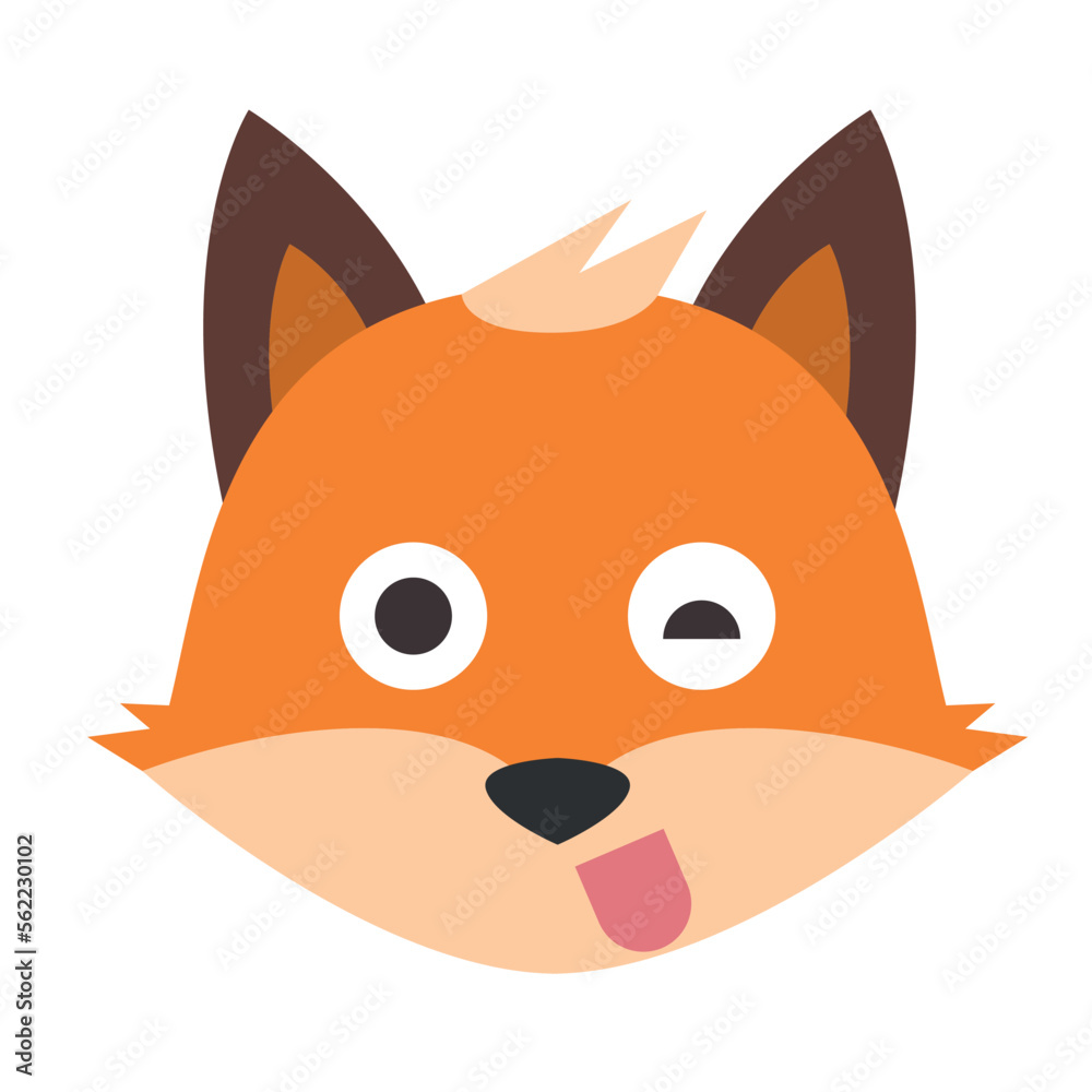 Fox Emoji logo. Vector illustration EPS Fox Emoji logo. Vector illustration EPS