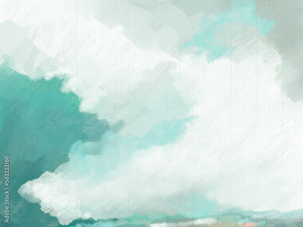 Impressionistic Cloudscape - Digital Painting/Illustration/Art/Artwork Background or Backdrop, or Wallpaper