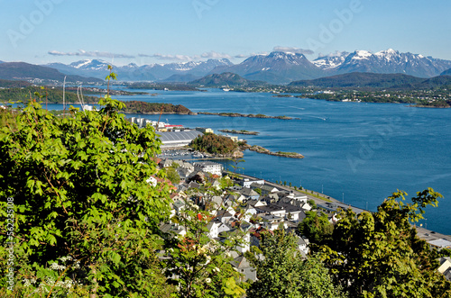 Top view of Alesund city in Norway © adfoto