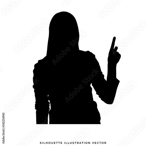 profile silhouette person vector illustration