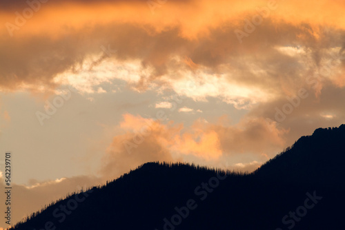 Mountain Silhouette at Sunset