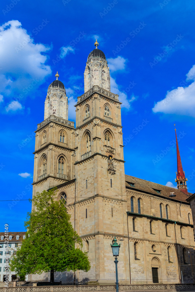 Grossmunster cathedral in Zurich, Switzerland