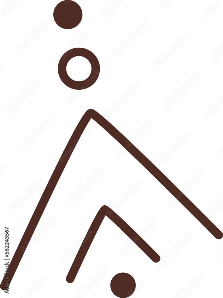 Magical symbol for magic rituals flat icon Magical symbol for magic rituals flat icon