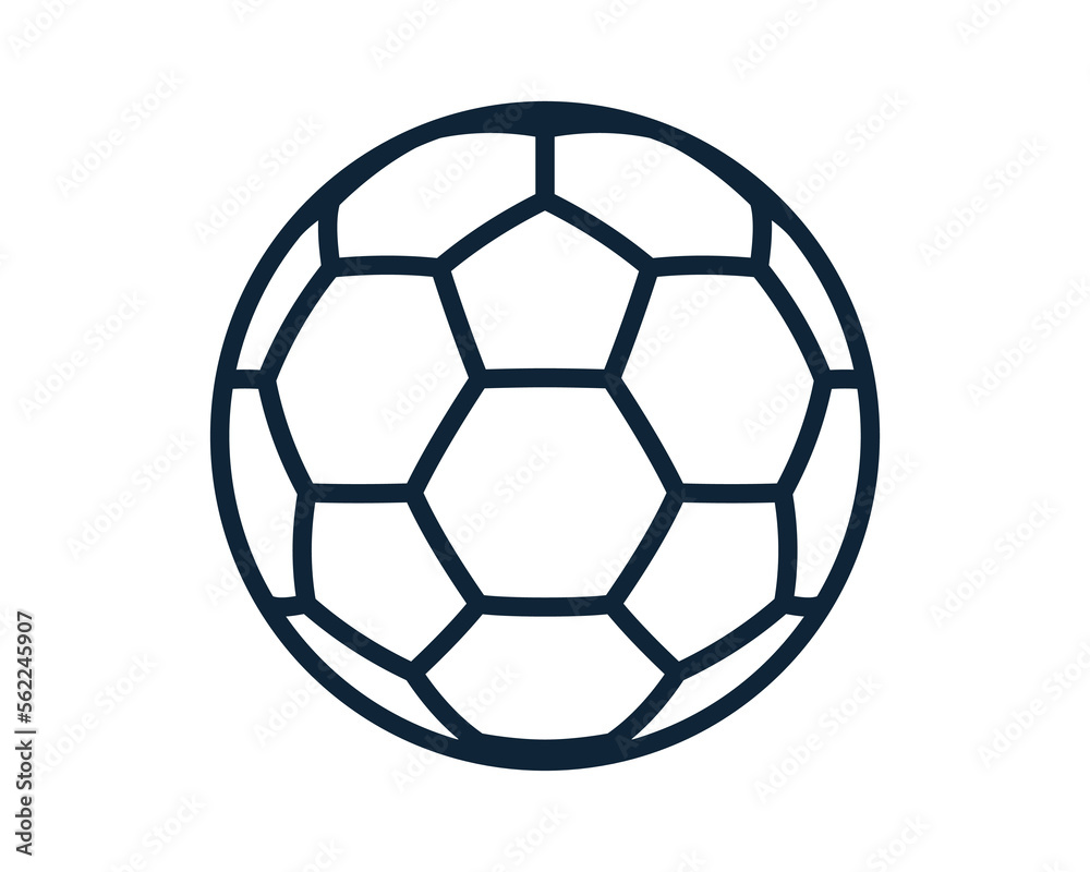 Soccer ball icon. Football game ball icons