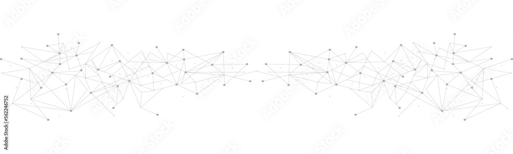 Grey network. Abstract connection on white background. Network technology background with dots and lines for desktop. Ai background. Modern abstract concept. Line background, network technology