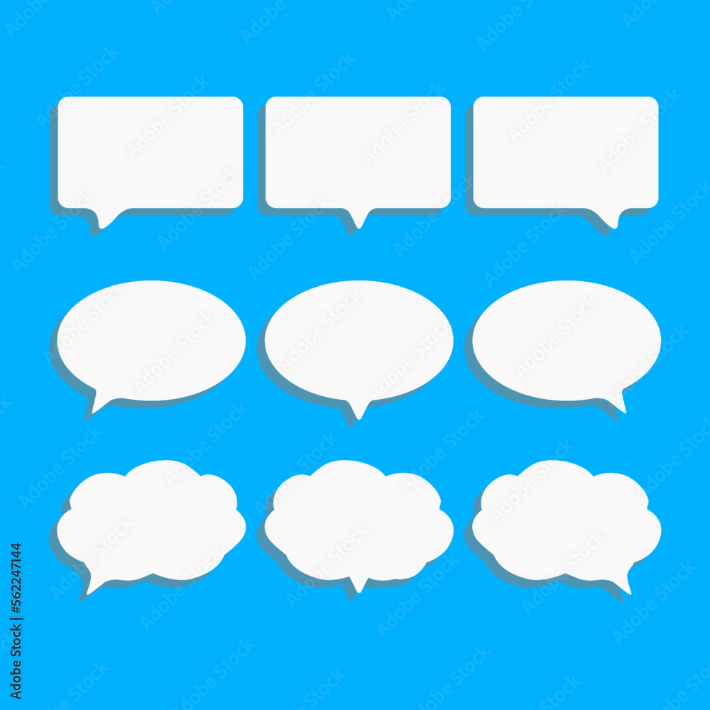Message bubbles vector icons for chat. Vector imessage bubbles design template for social media chat