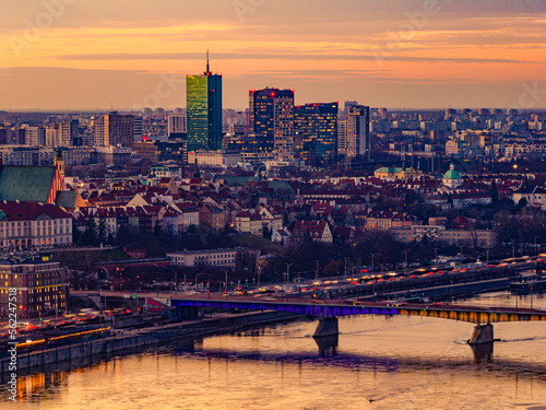 Obraz na płótnie Warszawa w salonie