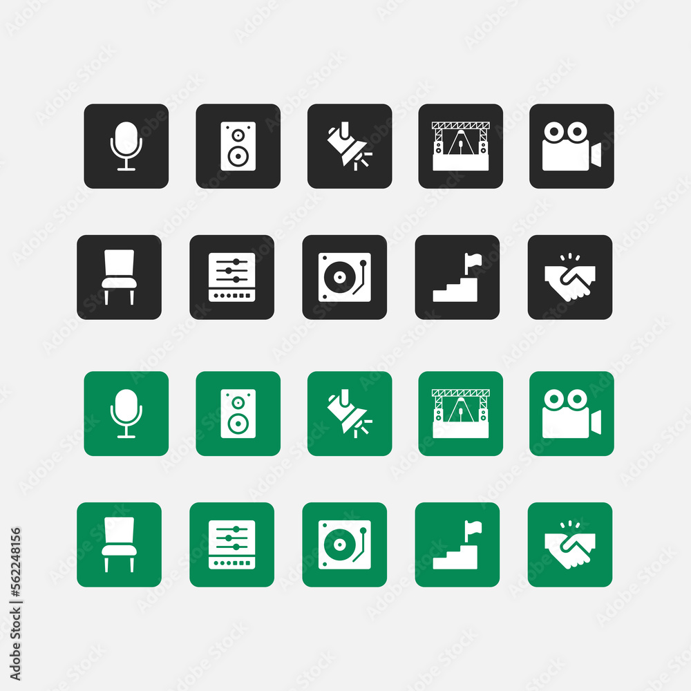 icon set suitable for music concert event, icon modern and simple vector EPS. icon set suitable for music concert event, icon modern and simple vector EPS.