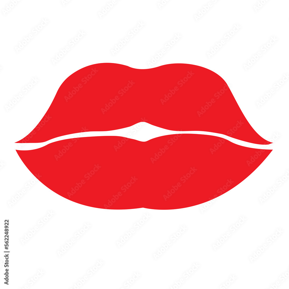 simple flat red lips mouth shape simple flat red lips mouth shape