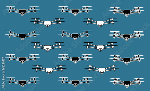 a drones for delivery quadcopters on the background texture