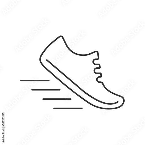 Running vector icon. Line sign for mobile concept and web design. Symbol, logo illustration. Vector graphics