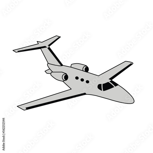 small private airplane vector design