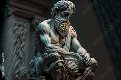 Illustration of Sculpture of a Stoic, representing Philosophy and Stoicism