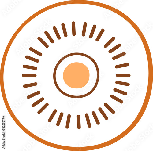 Abstract african ethnic ornament flat icon