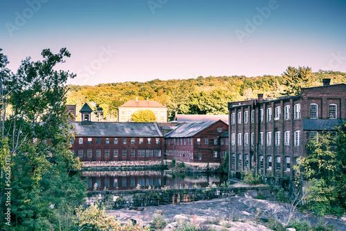 Old Collins axes and machetes factory in the town of Canton, Connecticut. photo