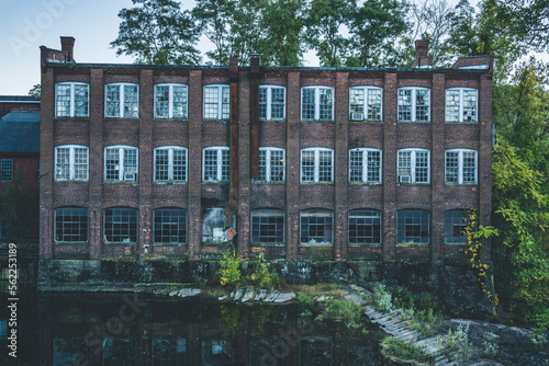 Old Collins axes and machetes factory in the town of Canton, Connecticut. photo