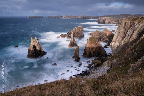 Mangersta sea stacks, Isle of Lewis, Outer Hebrides, Scotland photo