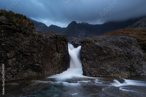 Small waterfall at Fairy Pools  Isle of Skye  Scotland