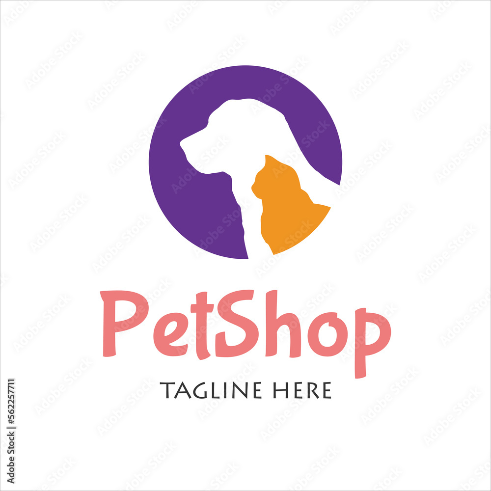 pet shop logo design vector template pet shop logo design vector template