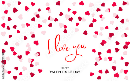 Valentine's Day card with hearts background