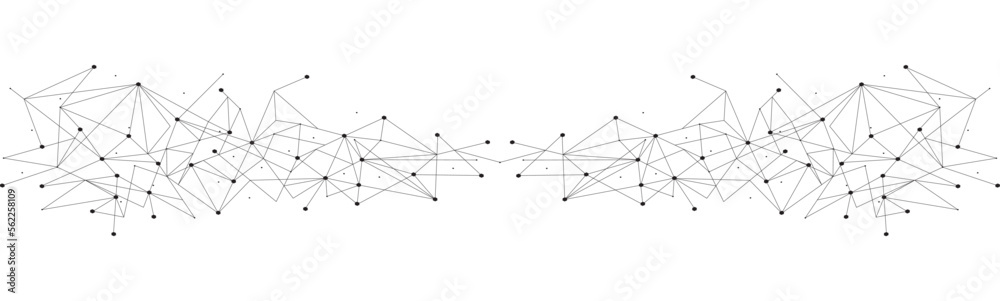 Black network. Abstract connection on white background. Network technology background with dots and lines for desktop. Ai background. Modern abstract concept. Line background, network technology