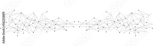 Black network. Abstract connection on white background. Network technology background with dots and lines for desktop. Ai background. Modern abstract concept. Line background, network technology