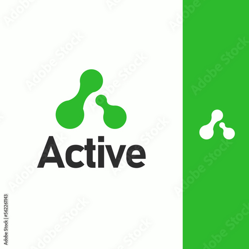 Gym logotype minimal Letter A athletic 