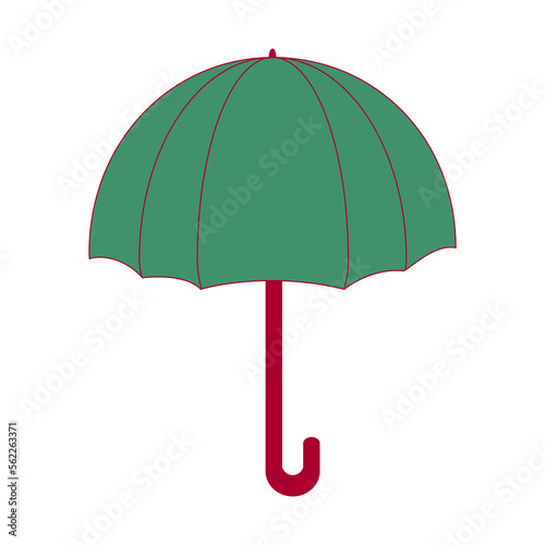 simple flat green umbrella