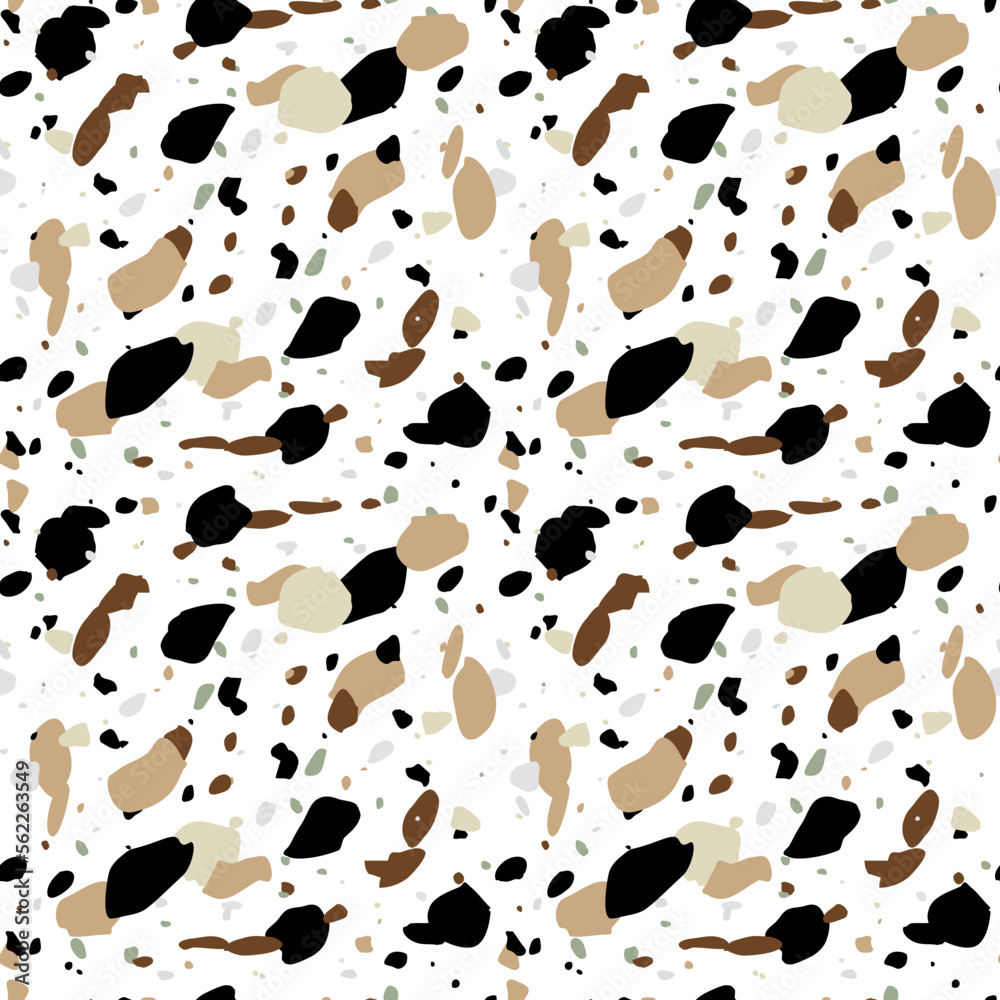 Terrazzo texture classic Italian floor composed of natural stone, granite, quartz, marble, glass and concrete. Vector Terrazzo Veneziano seamless pattern. Stone abstract background for interior design Terrazzo texture classic Italian floor composed of natural stone, granite, quartz, marble, glass and concrete. Vector Terrazzo Veneziano seamless pattern. Stone abstract background for interior design