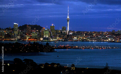 City of Auckland at dusk. photo