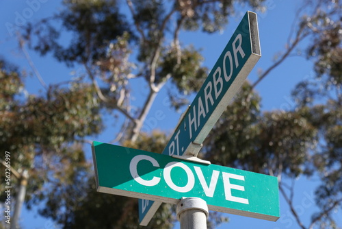 harbor and cove sign