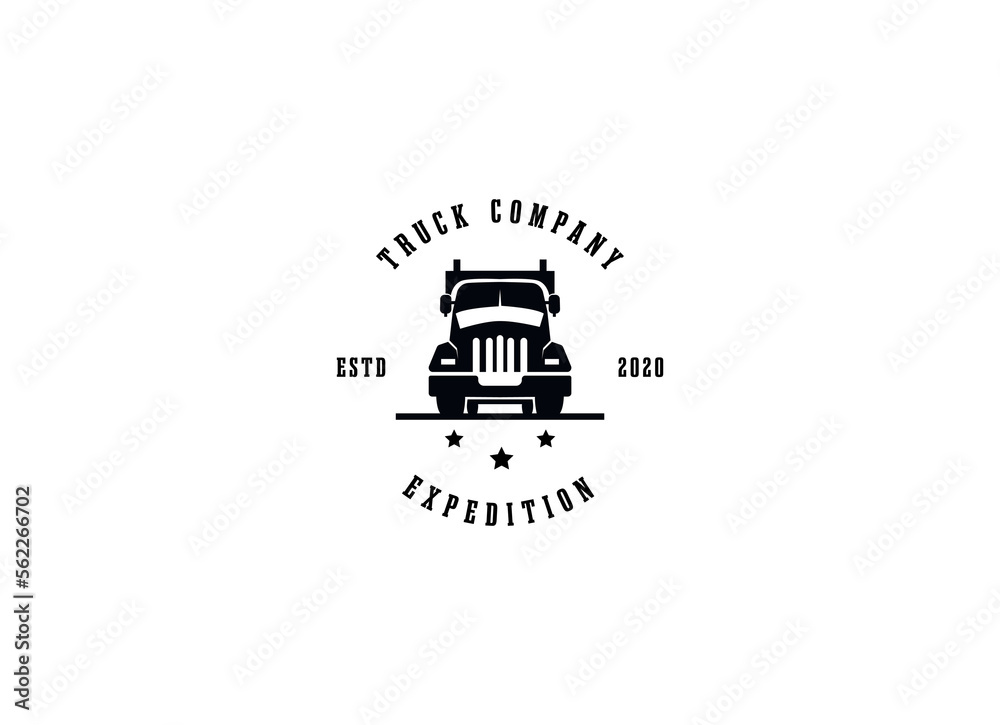 Truck vector logo illustration,good for mascot,delivery,or logistic,logo industry.