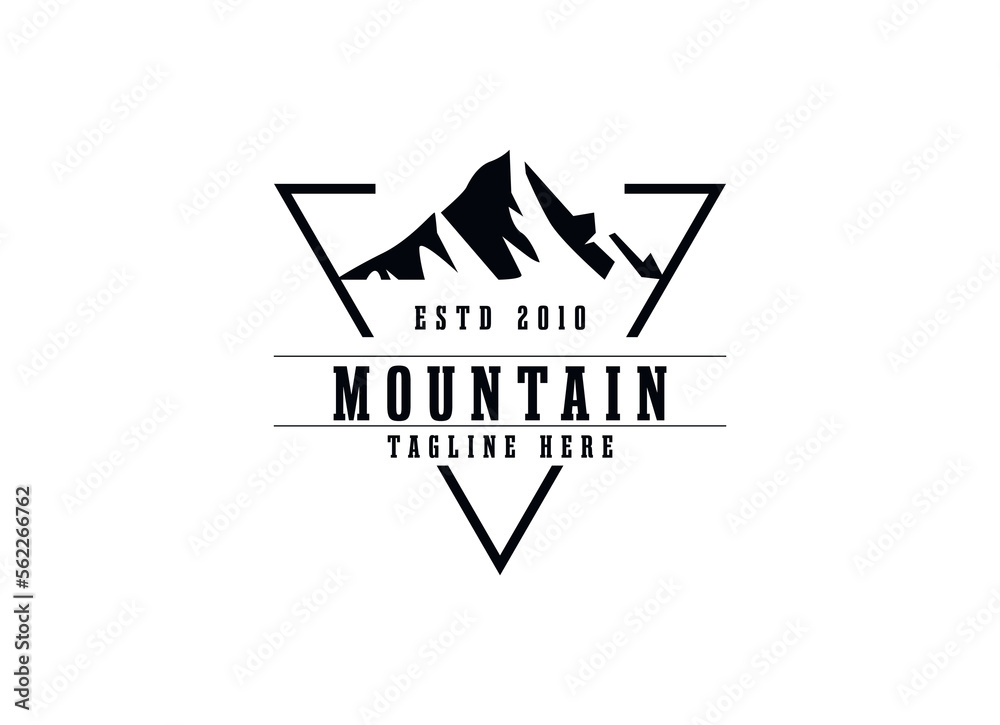 Black mountain logo design template Black mountain logo design template