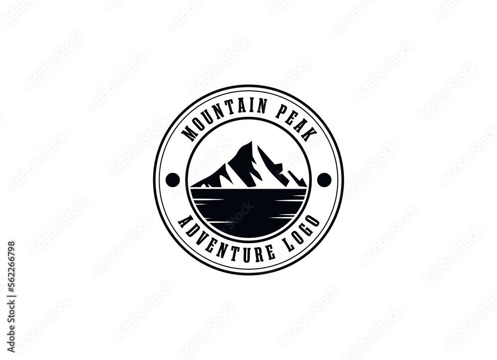 Fototapeta premium Black mountain logo design template