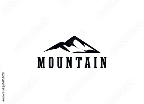 Black mountain logo design template