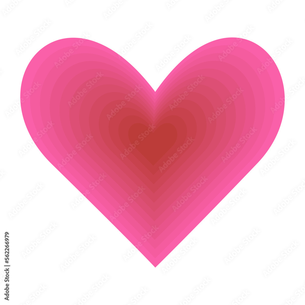 Abstract heart for Valentines day in corrugated paper style in trendy pale pink shades. Background