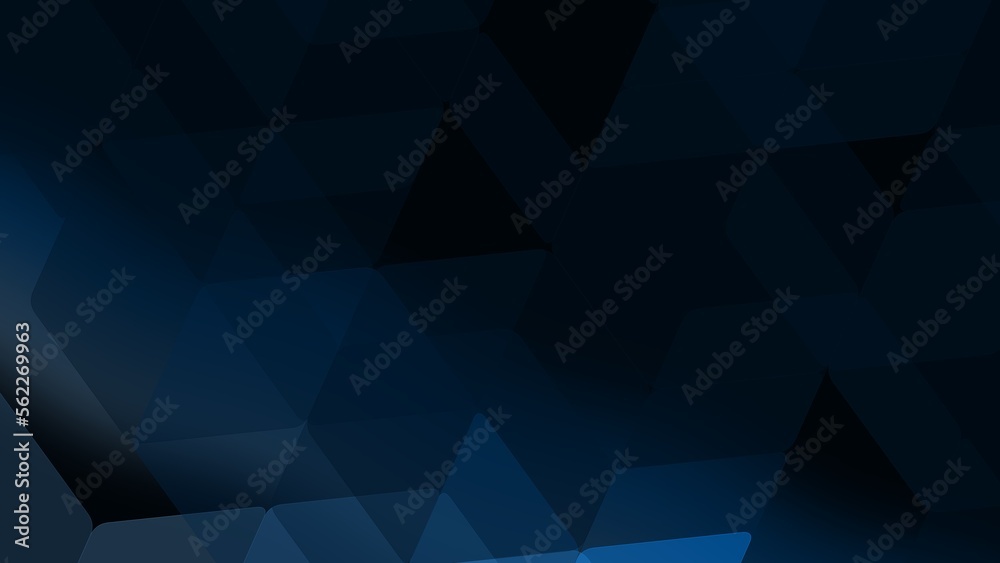 Illustration of a dark blue background with geometric shapes and added effects Illustration of a dark blue background with geometric shapes and added effects