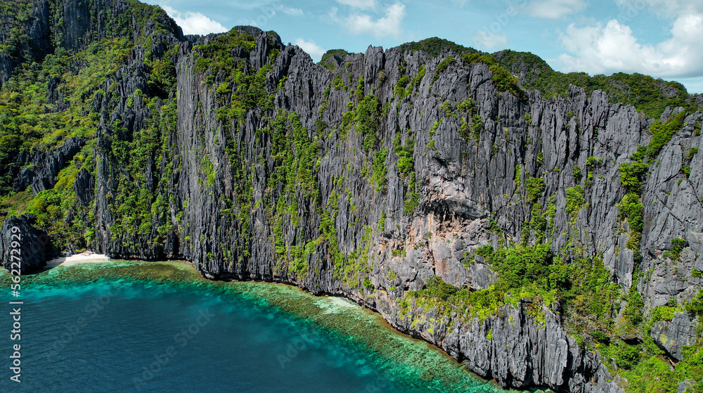 Tall Island Cliffs In El Nido, Palawan, Philippines