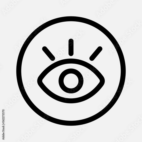 Visibility icon in line style about essentials, use for website mobile app presentation