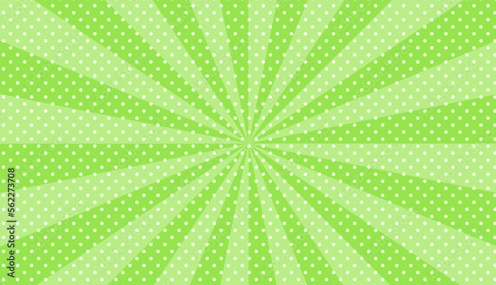 Fototapeta premium サンバーストとドットの背景イラスト