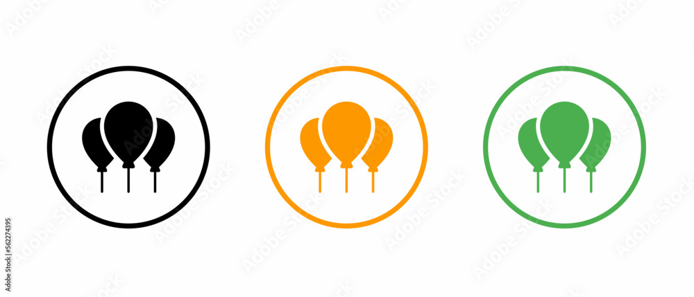Balloon icon set. Vector illustration.
