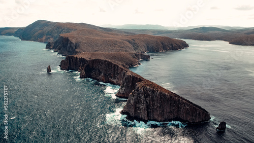 Drone Aerial of Tasman Peninsula, Cape Hauy, In Tasman National Park, Tasmania 2